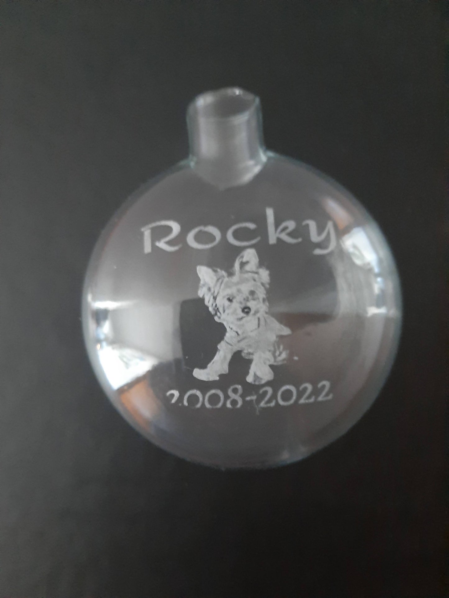 80mm/3.14 inch Glass Disc Ornaments Custom Personalized Engraved or Etched