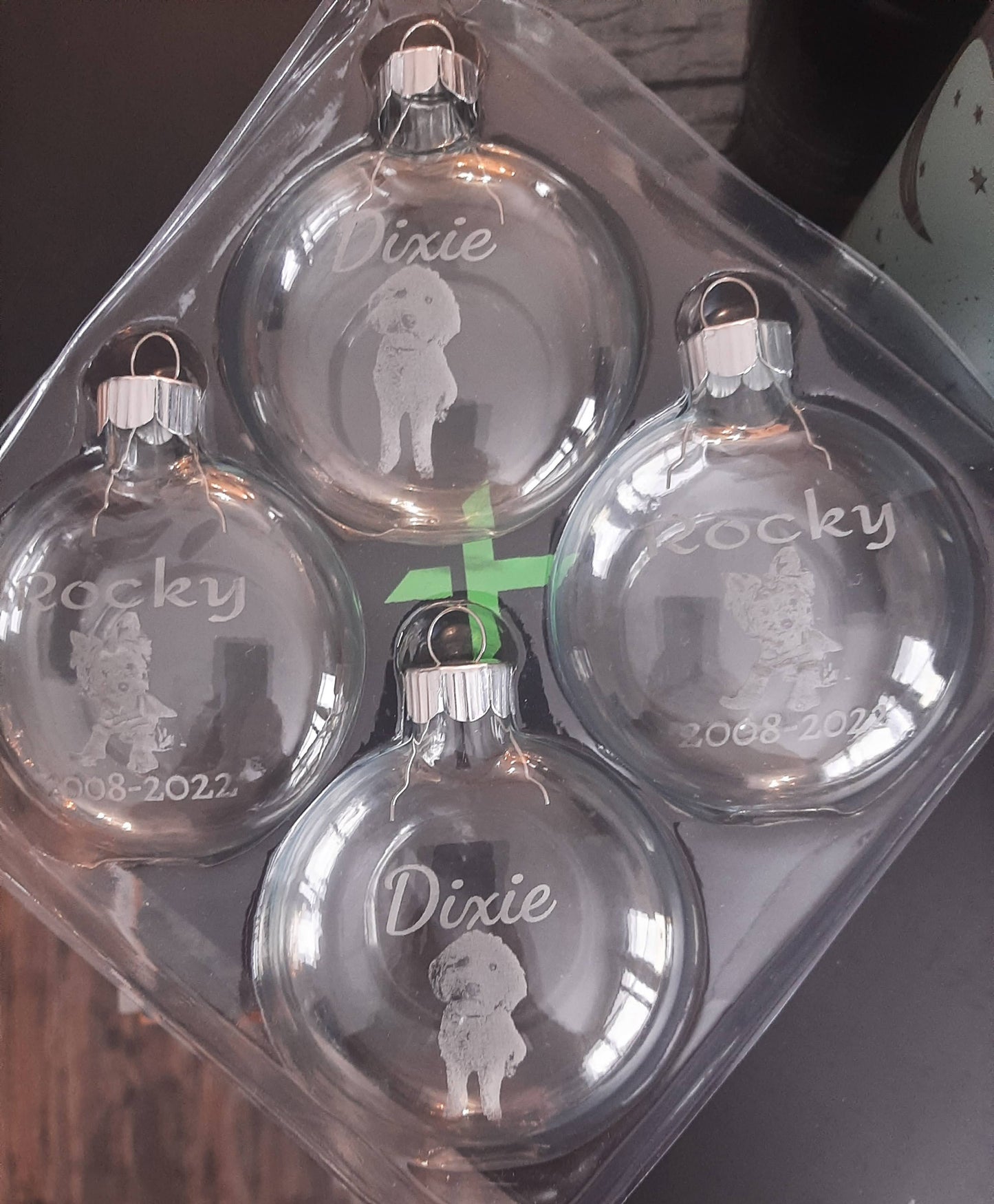 80mm/3.14 inch Glass Disc Ornaments Custom Personalized Engraved or Etched