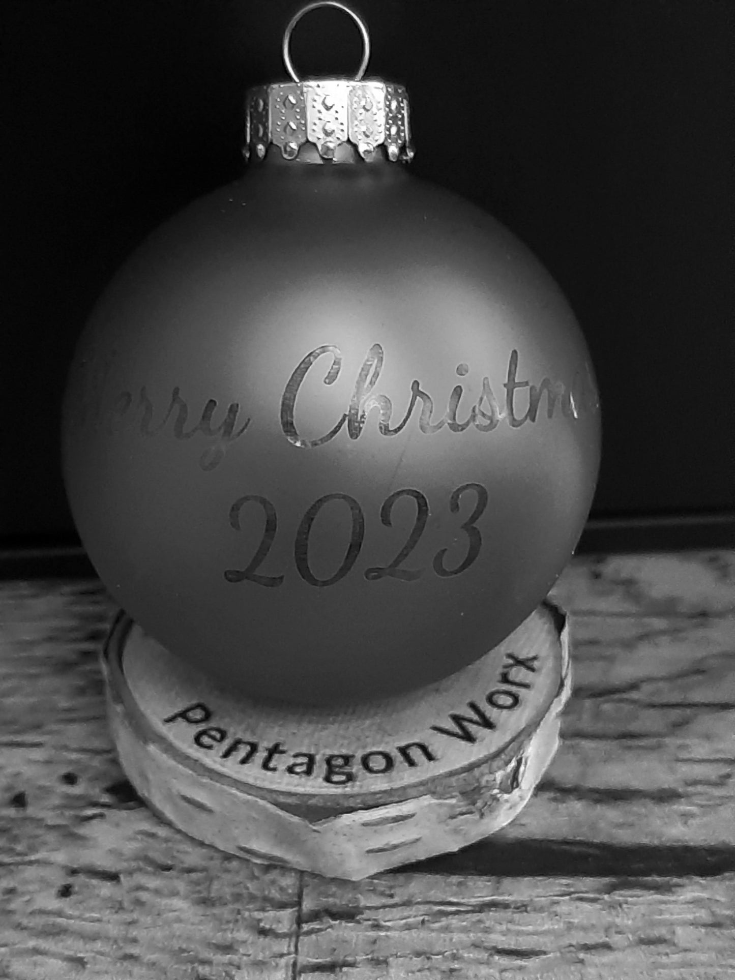 65mm/2.6inch Matte Colored Glass Ball Ornaments Custom Personalized Engraved