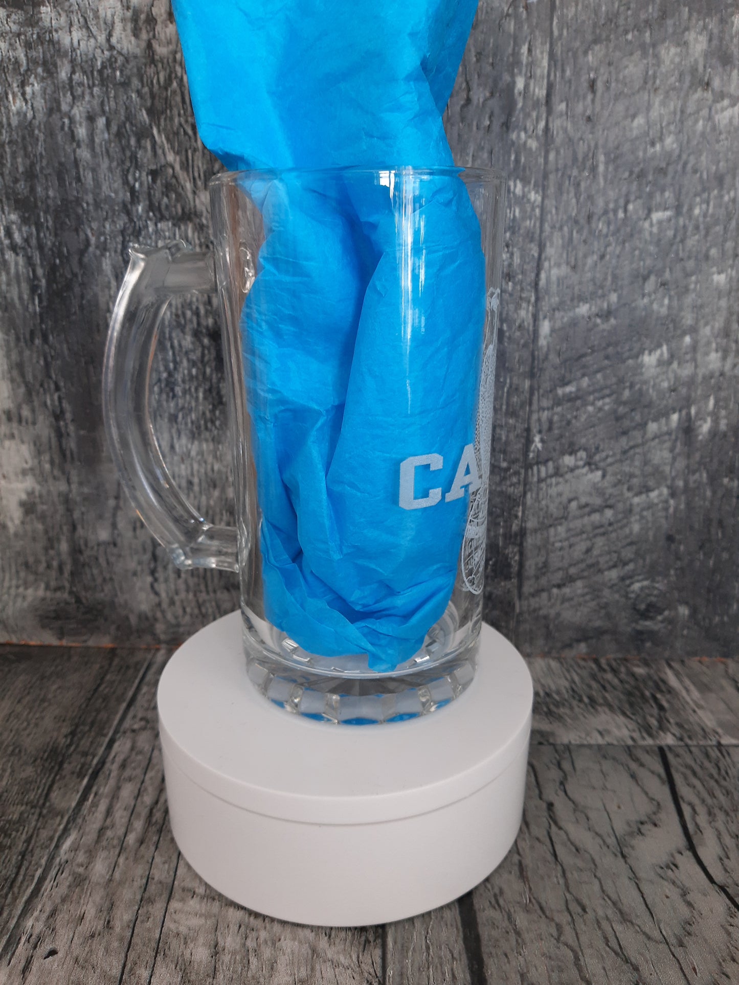 Glass Mug J.I. CASE Tractor Laser Engraved Beer Mug