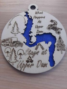 Upper Dam Upper Valley Dam Burrows Lake Custom Designed Ornaments Wood Duck Mountains, MB Canada