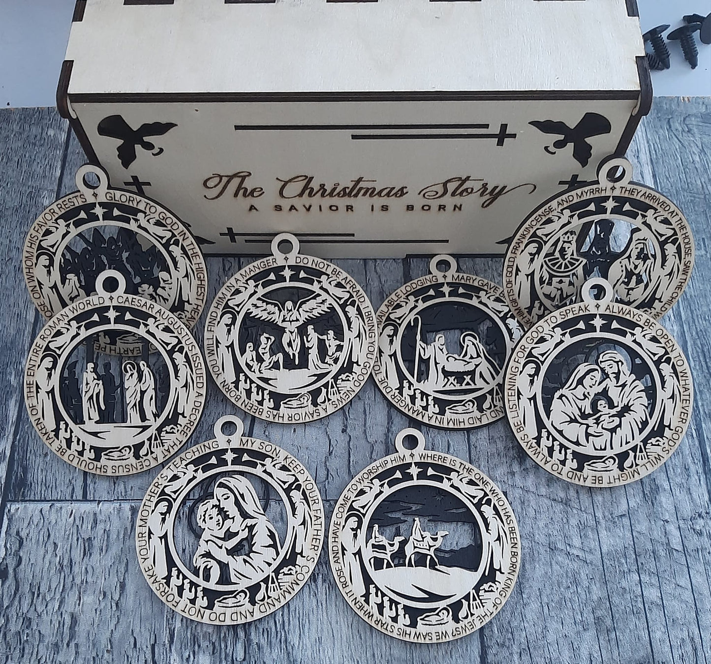 Christmas Story Ornament set w/box