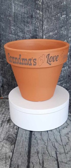Flower Pot/ Plant Pot 4 inch custom engraved