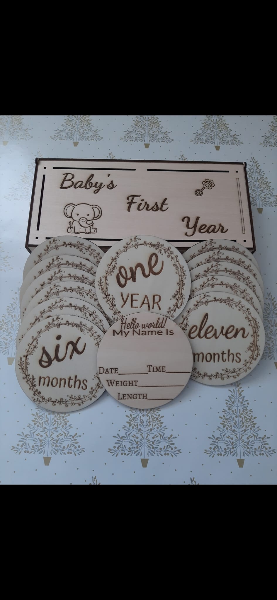 Baby Milestone Set Disc Photo Prop