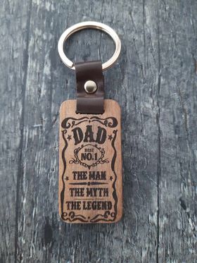 Keychain Wood Father's Day
