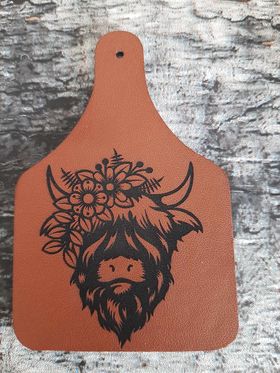 Leather Tags Leather Cow Ear Tag 3x2 Inch Leather Labels with Hole