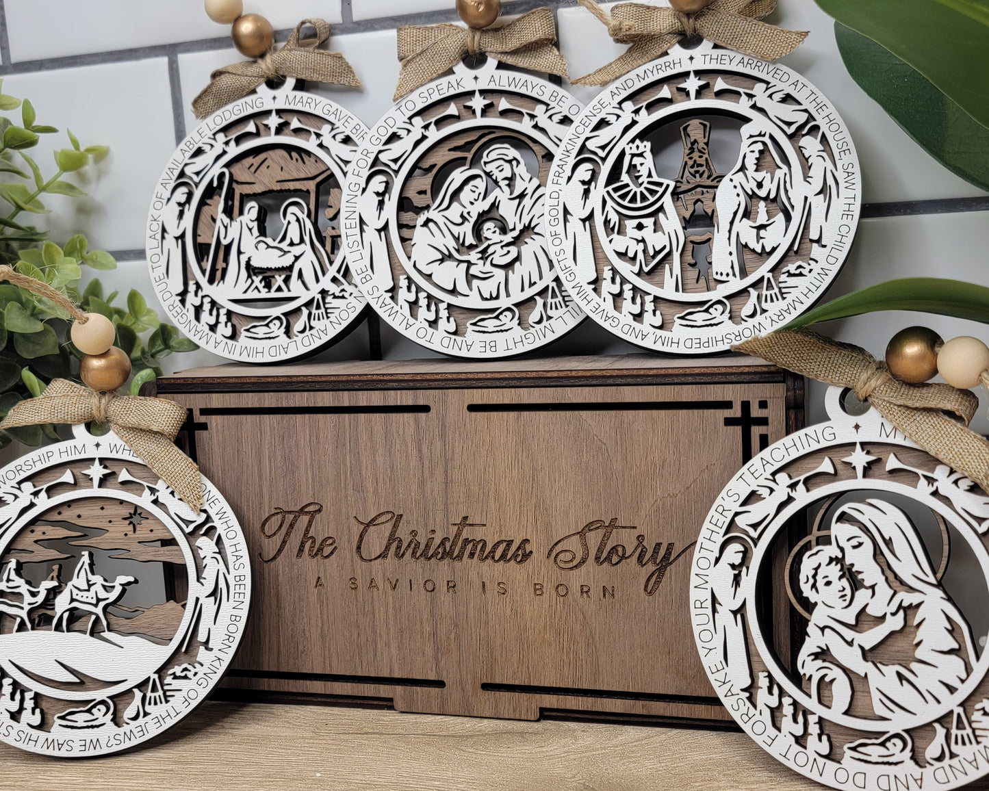 Christmas Story Ornament set w/box