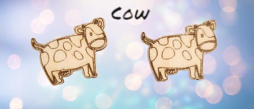 Cute Stud Earrings Handcrafted Laser Cut.