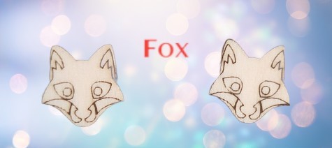 Cute Stud Earrings Handcrafted Laser Cut.