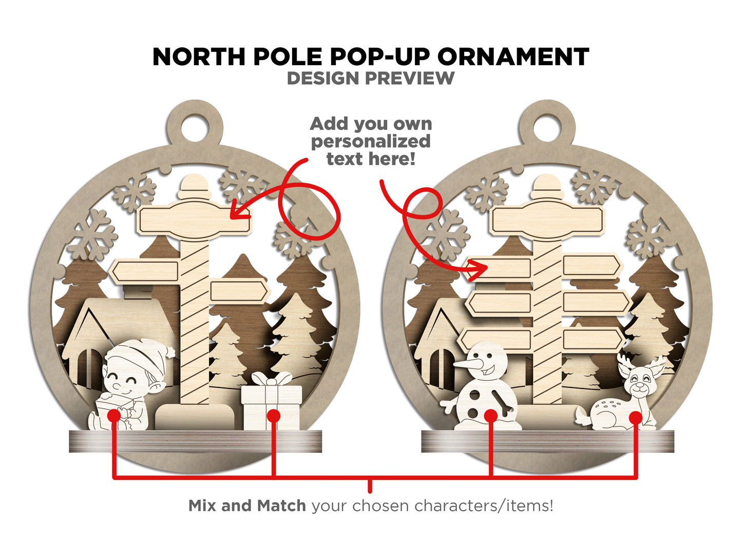 North Pole Pop-Up Ornament