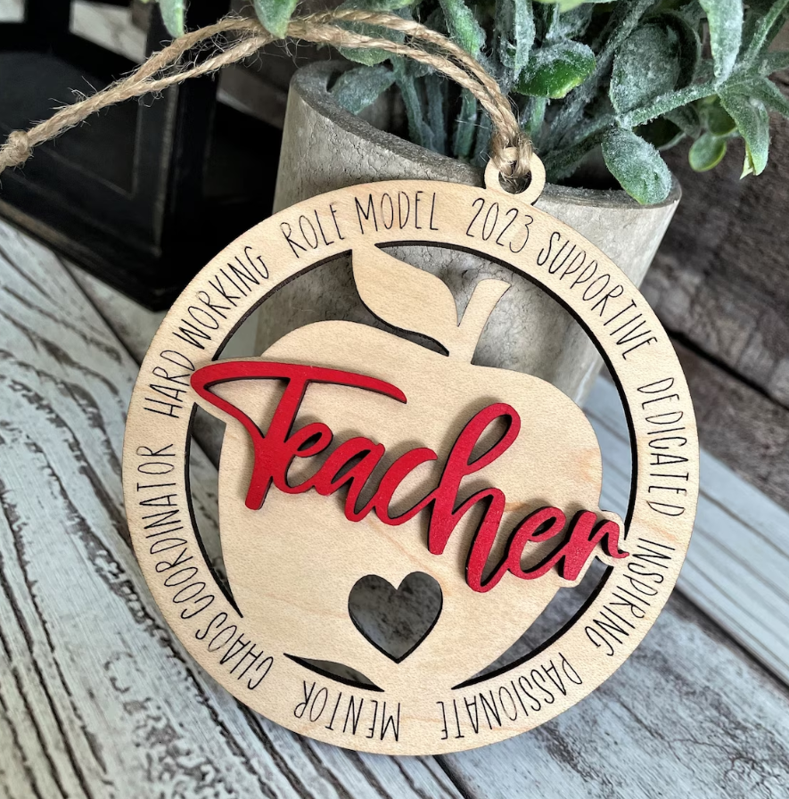 Teacher Ornament, Personalized Teacher Gift - Appreciation