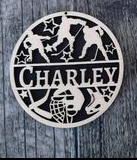 Ice Hockey Ornament , sign or wall hanger. Customized Personalized Laser Engraved Laser Cut