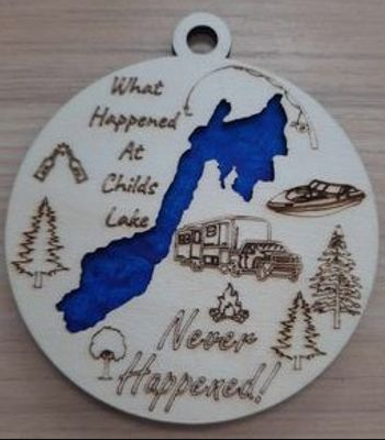 Childs Lake Custom Designed Ornaments Wood Childs Lake, MB Canada