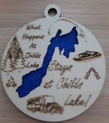 Childs Lake Custom Designed Ornaments Wood Childs Lake, MB Canada