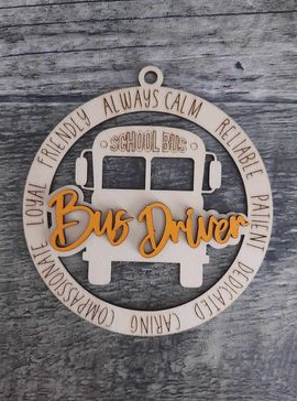 Bus Driver Ornament, Best Bus Driver Ever Ornaments, Personalized Bus Driver Gift - Appreciation
