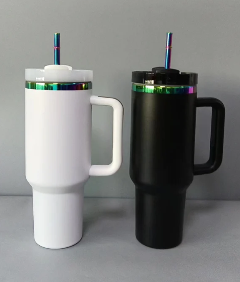 GRAD Class of 2024 40oz Rainbow Powder Coated Tumblers Same as Stanley
