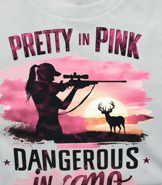 PRETTY IN PINK, DANGEROUS IN CAMO | ZIP-UP HOODIE UNISEX