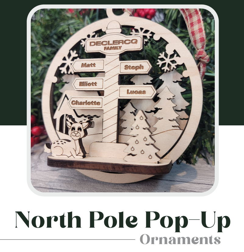 North Pole Pop-Up Ornament