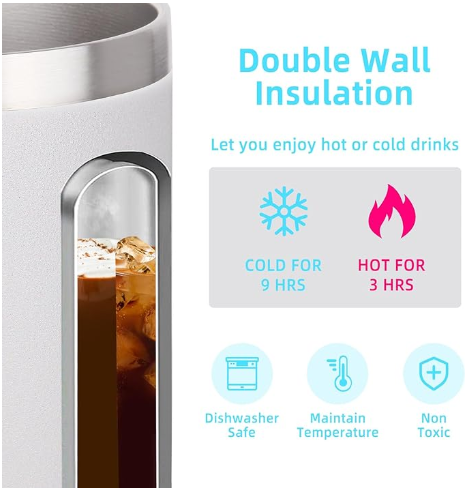 Townie Insulated Coffee Mug, 14 oz 414ml | Double Wall Vacuum Sealed Camp Cup