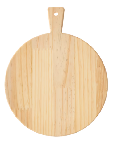 Round Wood Cutting Board Serving Board Charcuterie Board with Handle Customized Personalized Engraved