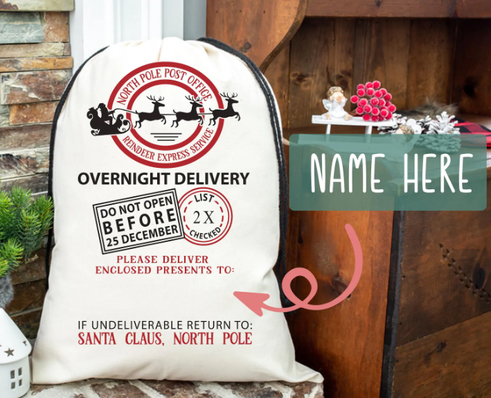 Custom Santa Sack – Personalized Christmas Gift Bag