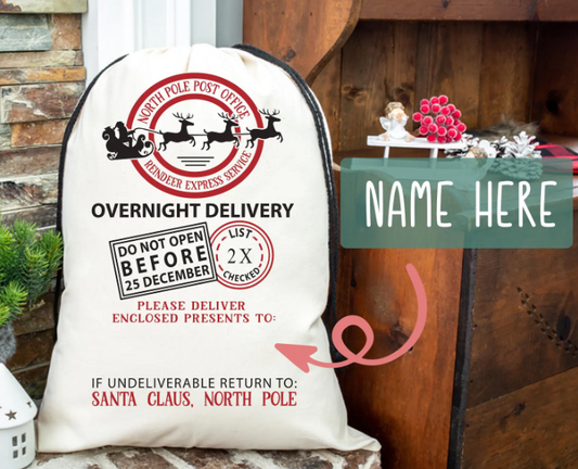 Custom Santa Sack – Personalized Christmas Gift Bag