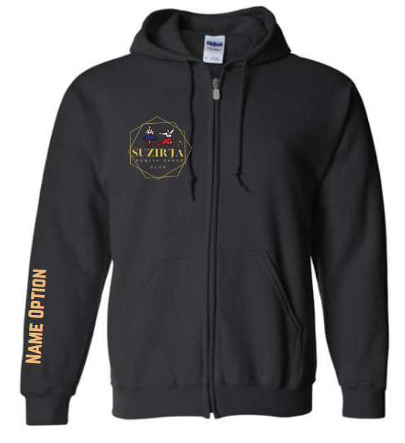 Zip-Up Hoodie BLACK SUZIR'JA Ukrainian Dancers