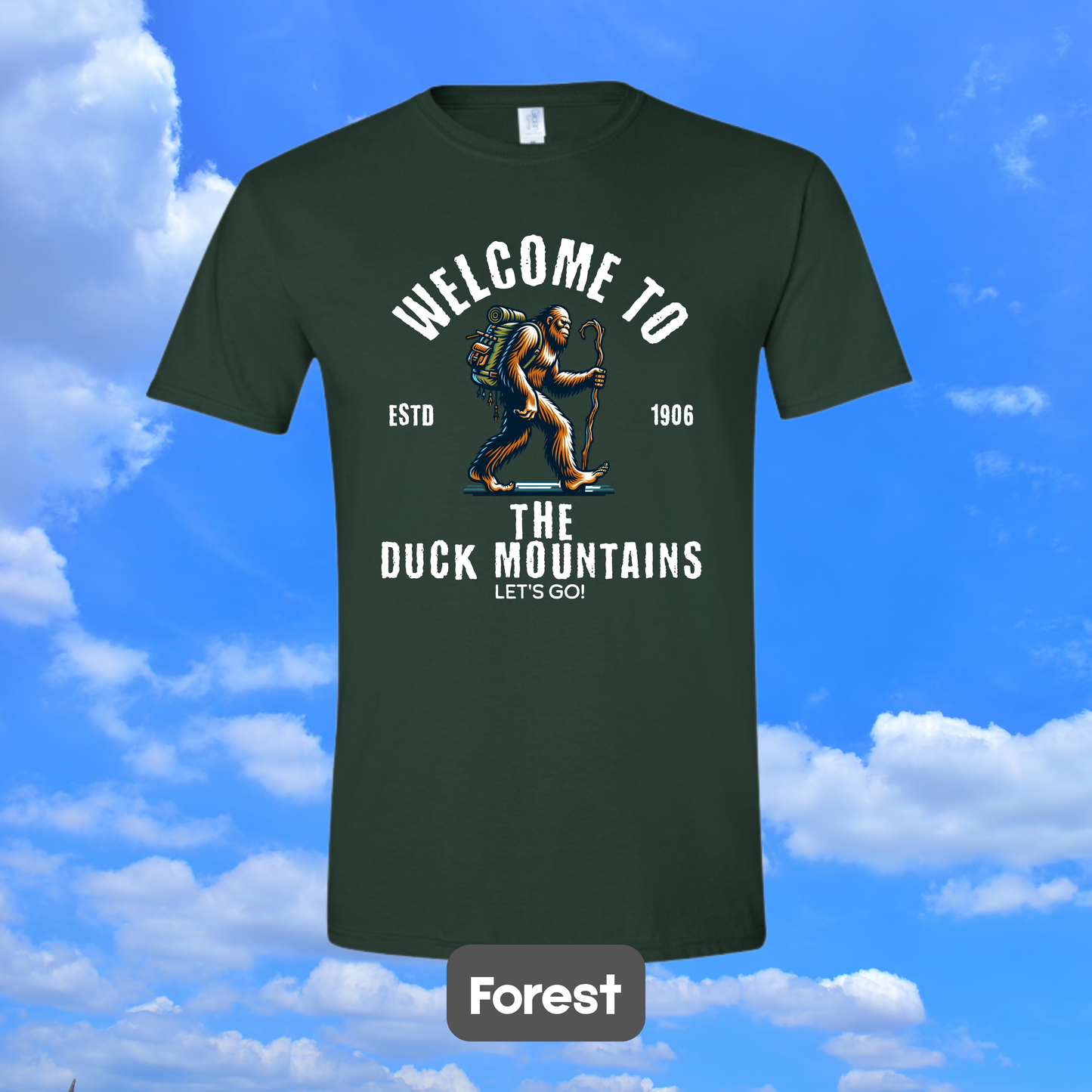 DUCK MOUNTAINS Sasquatch Hiker T-Shirt